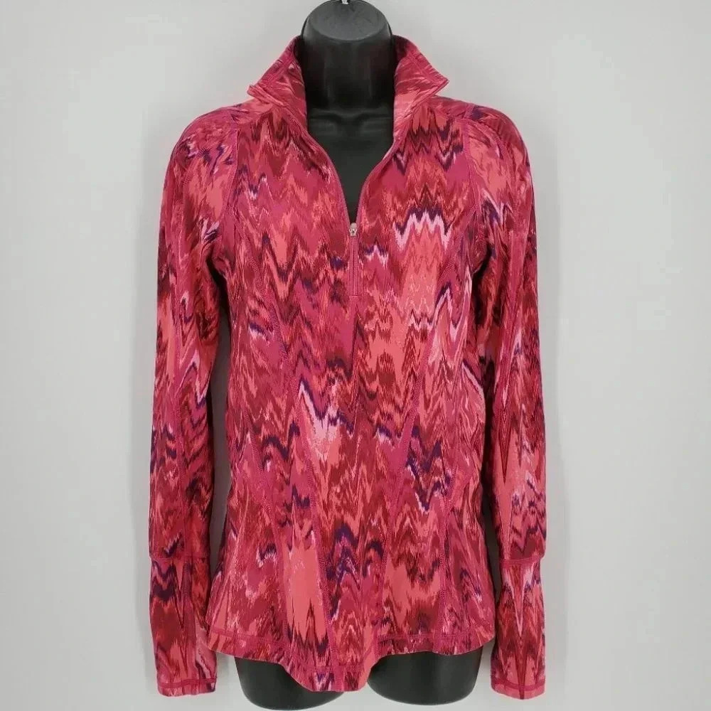 Zella 1/4 Zip Pullover Running Top Hot Pink Size XS